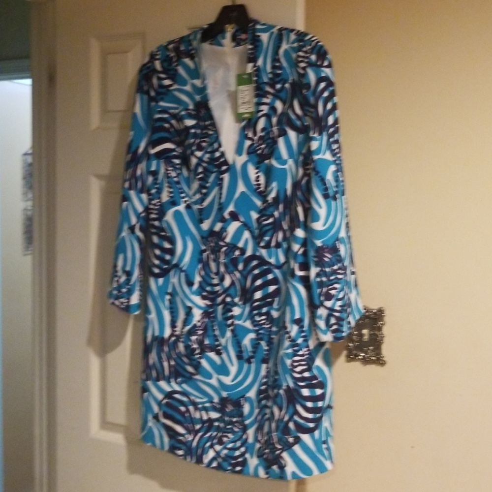 NWT Lilly Pulitzer Devina Dress Bright navy I'm Game
